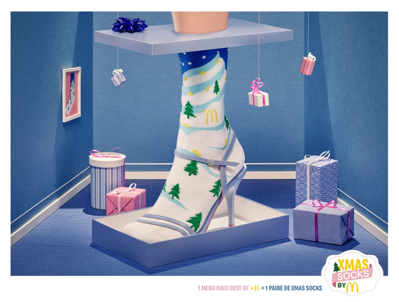 Cyrille Robin<br>XMas Socks Mc Donald’s<br>Set by Soline d’Aboville