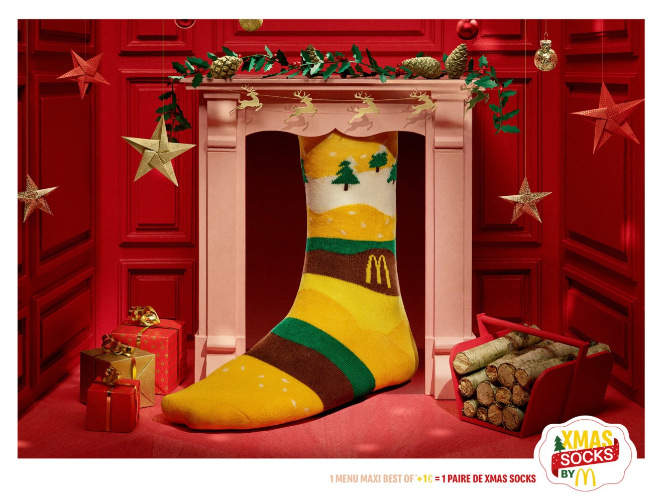 Cyrille Robin<br>XMas Socks Mc Donald’s<br>Set by Soline d’Aboville